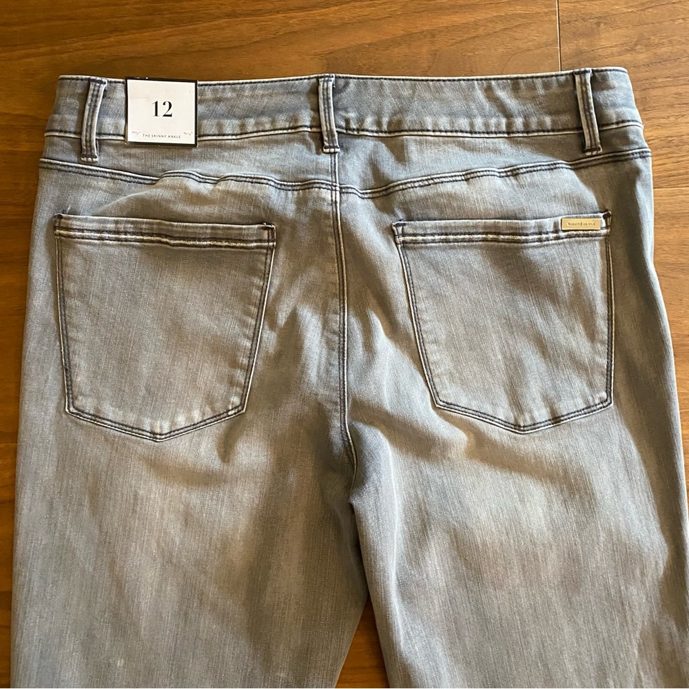 WHBM Gray Skinny Ankle Jeans Size 12 NWT - Picture 7 of 8